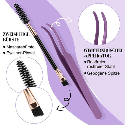 Wimpern-Set 280pcs Cluster Wispy D-Curl für Volumen-Look