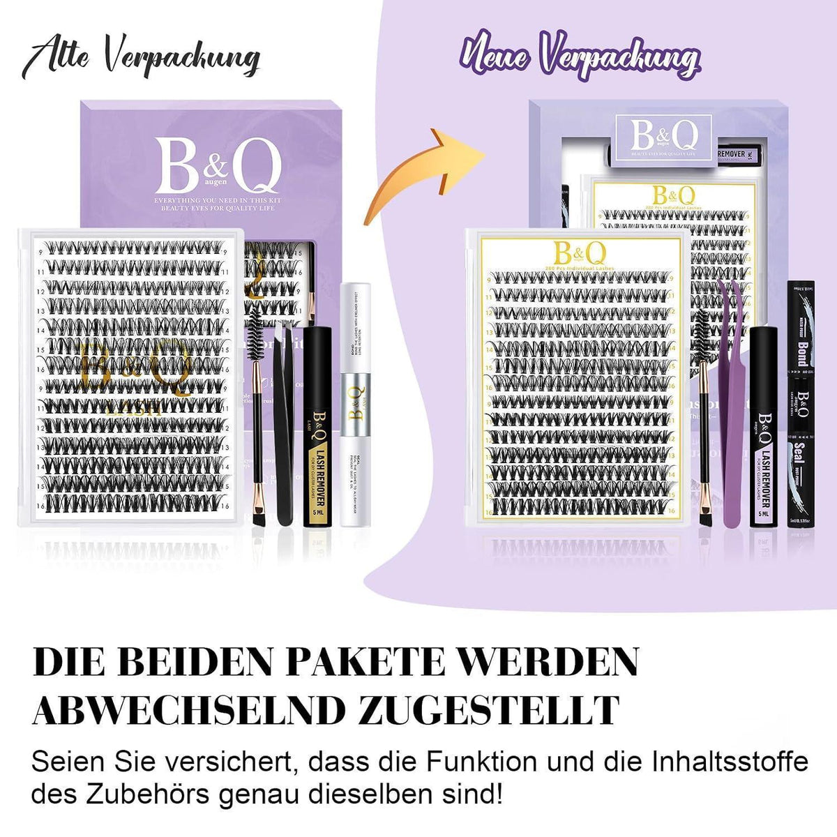 Wimpern-Set 280pcs Cluster Wispy D-Curl für Volumen-Look