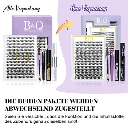 Wimpern-Set 280pcs Cluster Wispy D-Curl für Volumen-Look