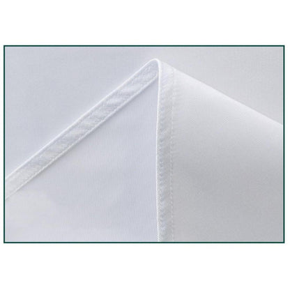 Runde Satin Tischdecke Weiß 340 cm – Elegant & Glänzend