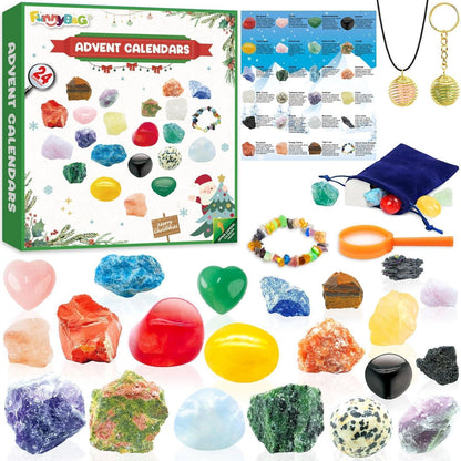 Edelstein Adventskalender 2026 Kinder Kristalle 24 Tage