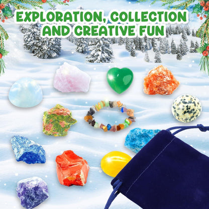 Edelstein Adventskalender 2026 Kinder Kristalle 24 Tage