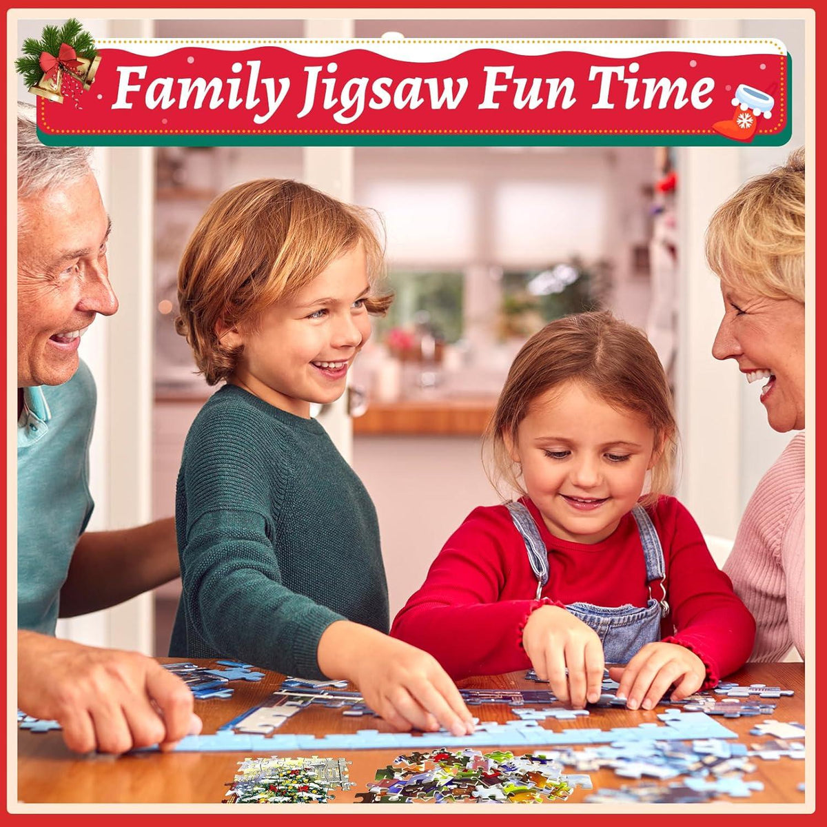 Puzzle Adventskalender 2024: 1008 Teile Weihnachts-Puzzles für