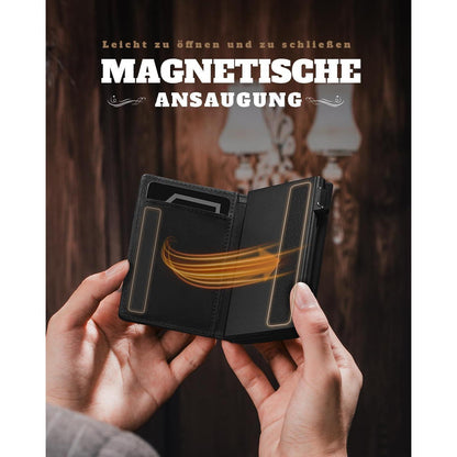Herren Geldbörse mit Magnetverschluss und XL-Münzfach