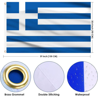Griechenland Flagge 90x150cm – Griechische Fahne mit Ösen