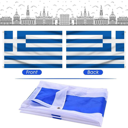 Griechenland Flagge 90x150cm – Griechische Fahne mit Ösen
