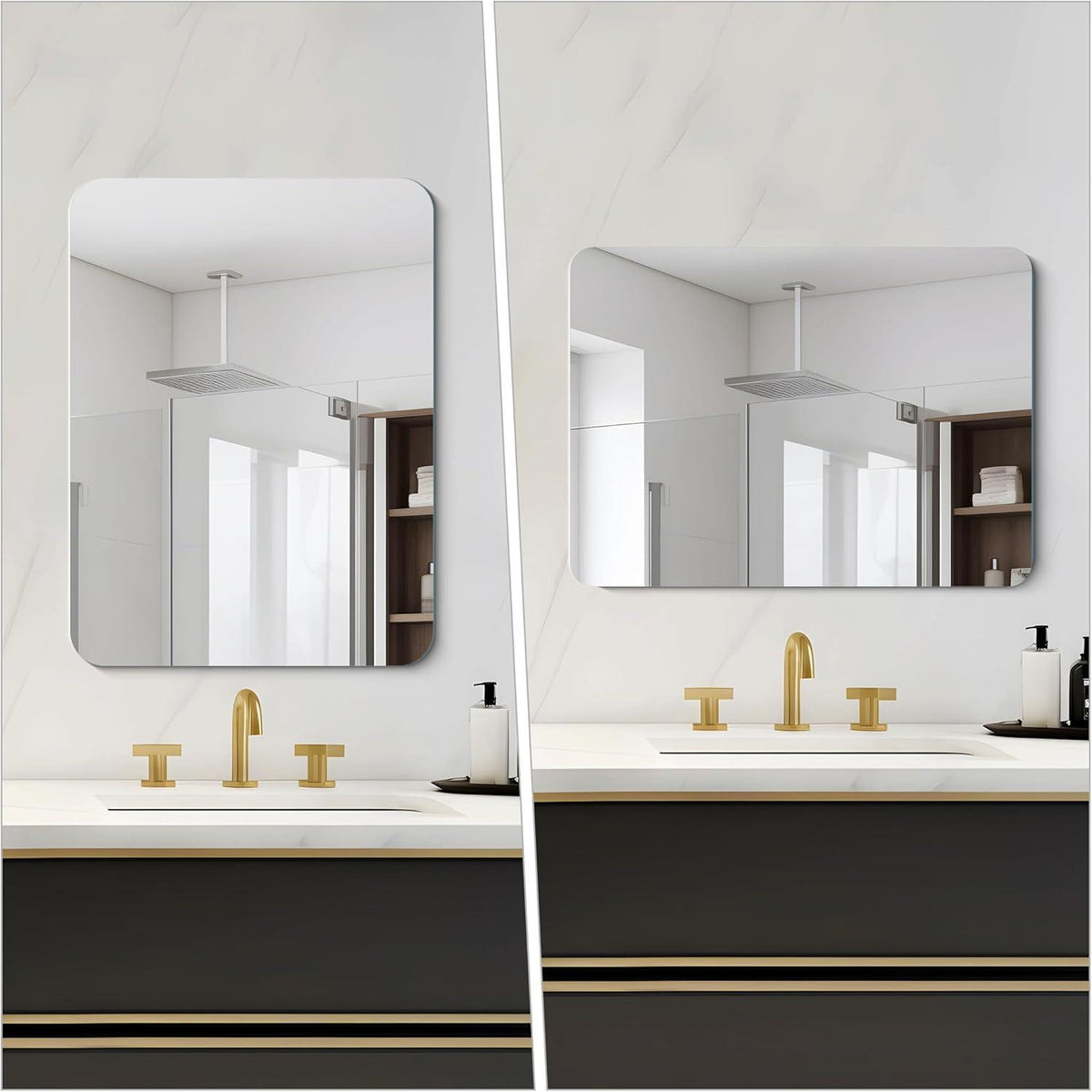 Rahmenloser Wandspiegel Rechteckig 75x100 cm – Modern & Sicher
