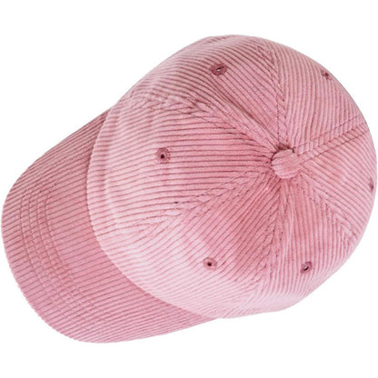 Cord Baseball Cap Damen Winter Verstellbar Rosa