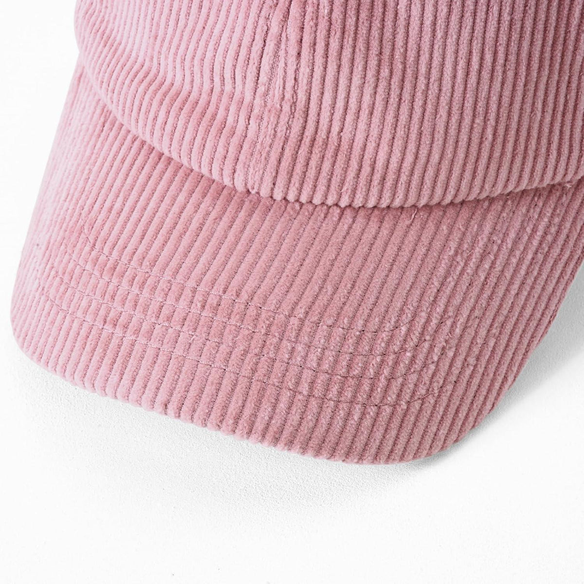 Cord Baseball Cap Damen Winter Verstellbar Rosa