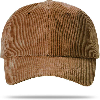 Cord Baseball Cap Damen Winter Verstellbar Braun