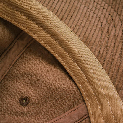 Cord Baseball Cap Damen Winter Verstellbar Braun