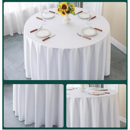 Runde Satin Tischdecke Hellbraun 320 cm – Glänzend & Elegant