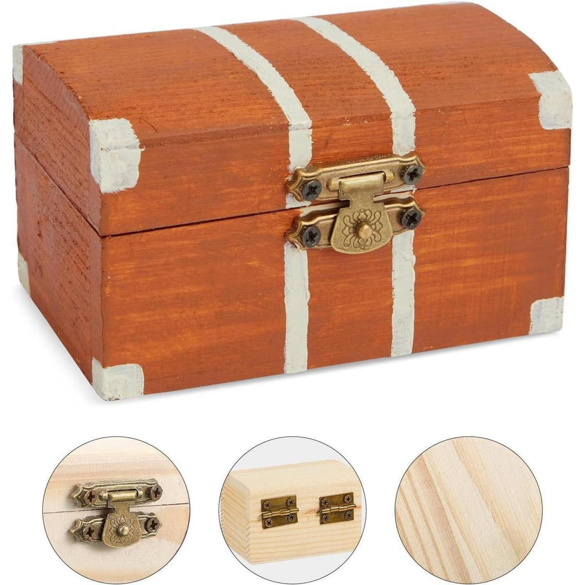 Holzkiste klein – 10er Set, Schatztruhe zum Basteln & Dekorieren