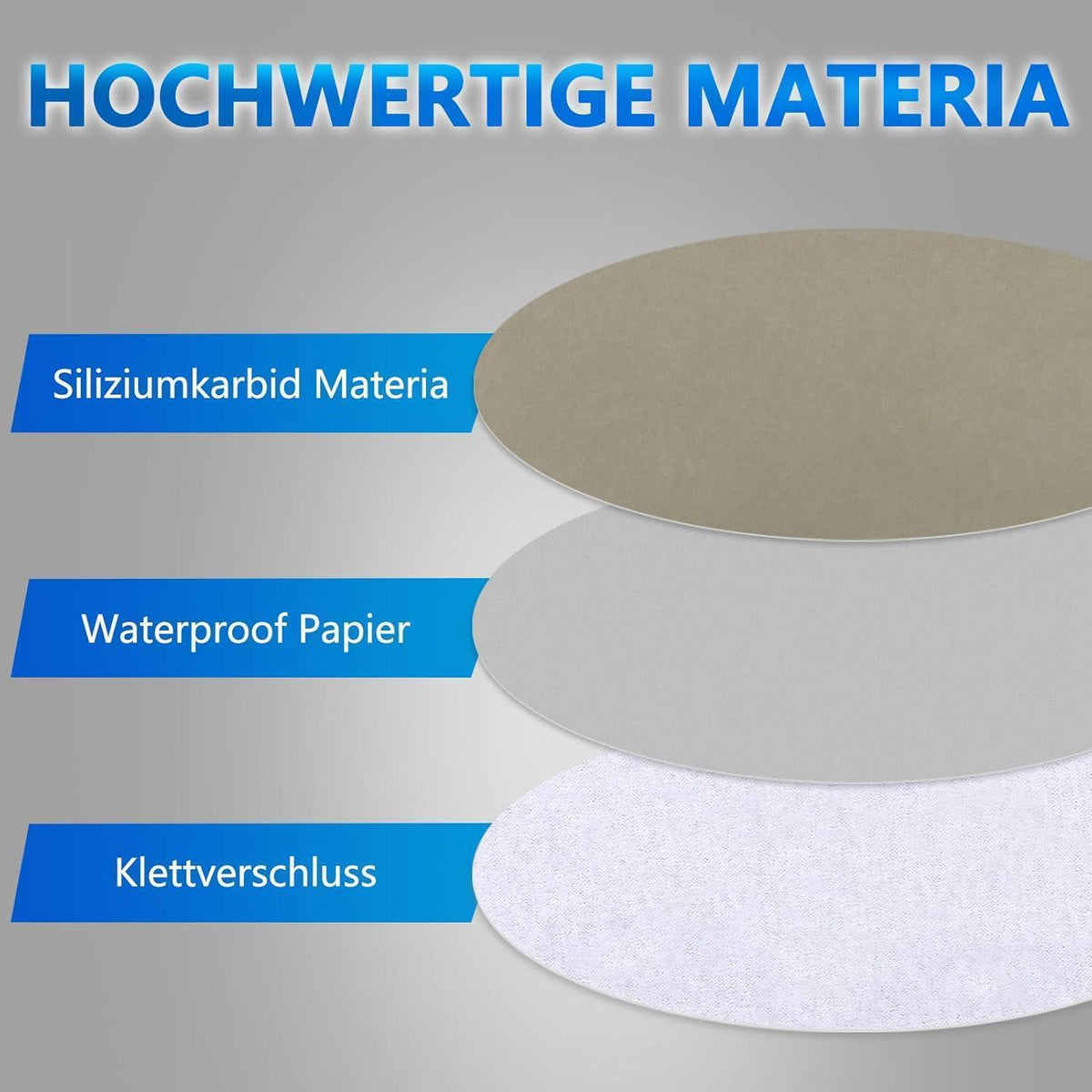 Schleifscheiben 50er Set Klett 125mm Nass/Trocken Körnung 2000-10000