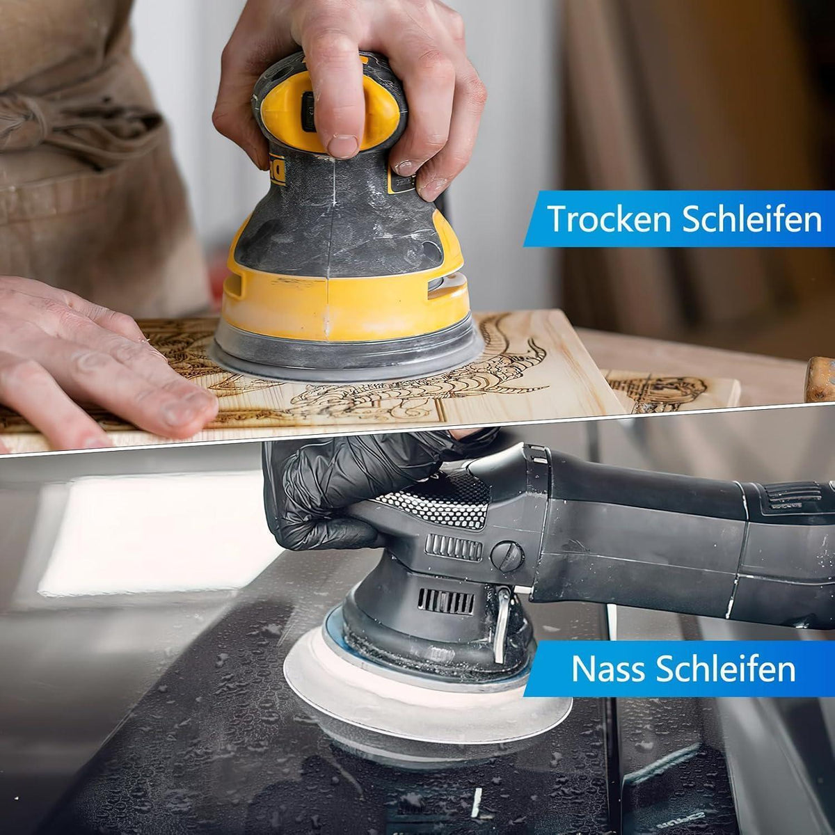 Schleifscheiben 50er Set Klett 125mm Nass/Trocken Körnung 2000-10000