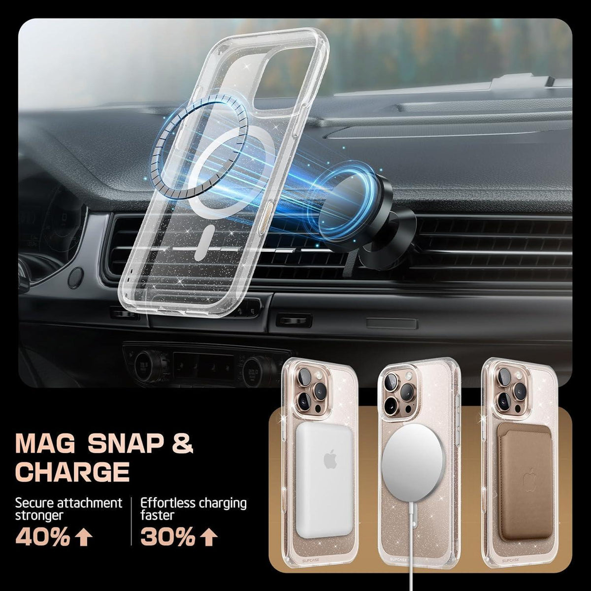 iPhone 16 Pro Max Hülle MagSafe Transparent Kratzfest Schutzhülle