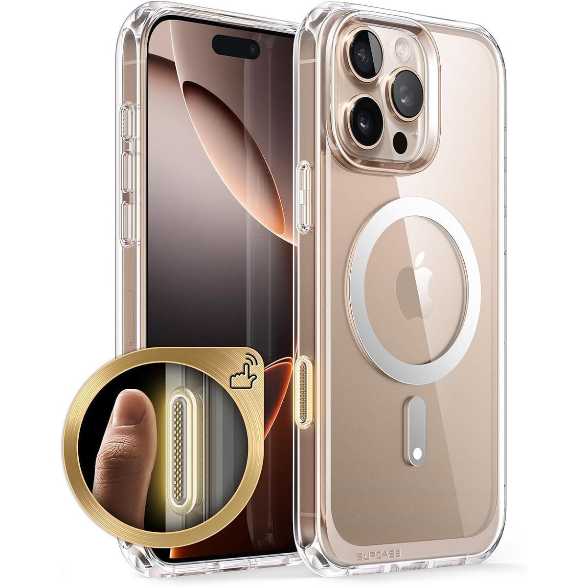 iPhone 16 Pro Max Hülle MagSafe Transparent Militärschutz