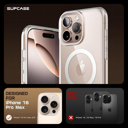 iPhone 16 Pro Max Hülle MagSafe Transparent Militärschutz