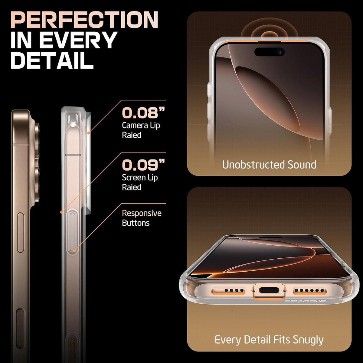 iPhone 16 Pro Max Hülle MagSafe Transparent Militärschutz