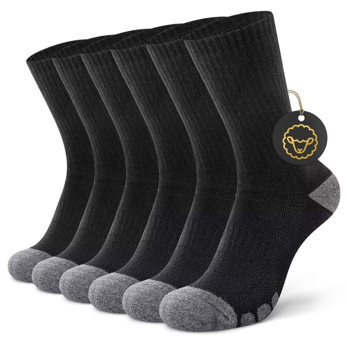 Wandersocken Merino 3er-Pack Schwarz 47-50 – Damen & Herren