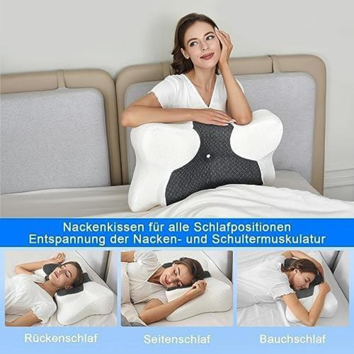 Orthopädisches Memory-Schaum Nackenstützkissen für