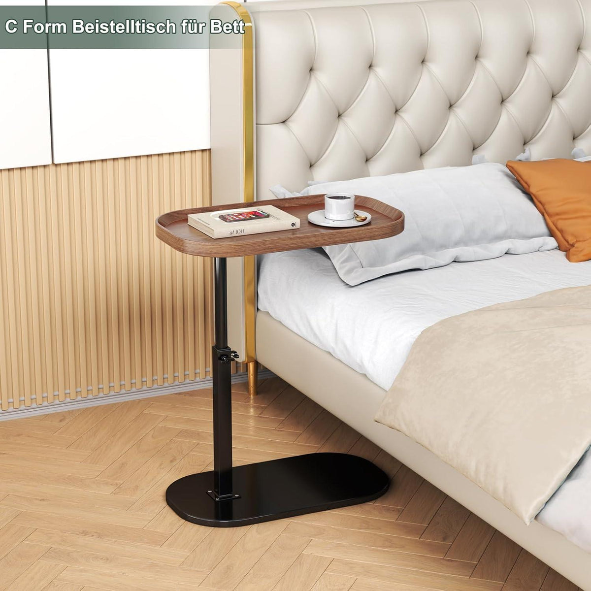 Beistelltisch C Form Höhenverstellbar Kleiner Couchtisch