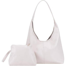 Große Weiche Leder Handtasche mit Geldbörse Beige