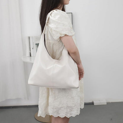 Große Weiche Leder Handtasche mit Geldbörse Beige