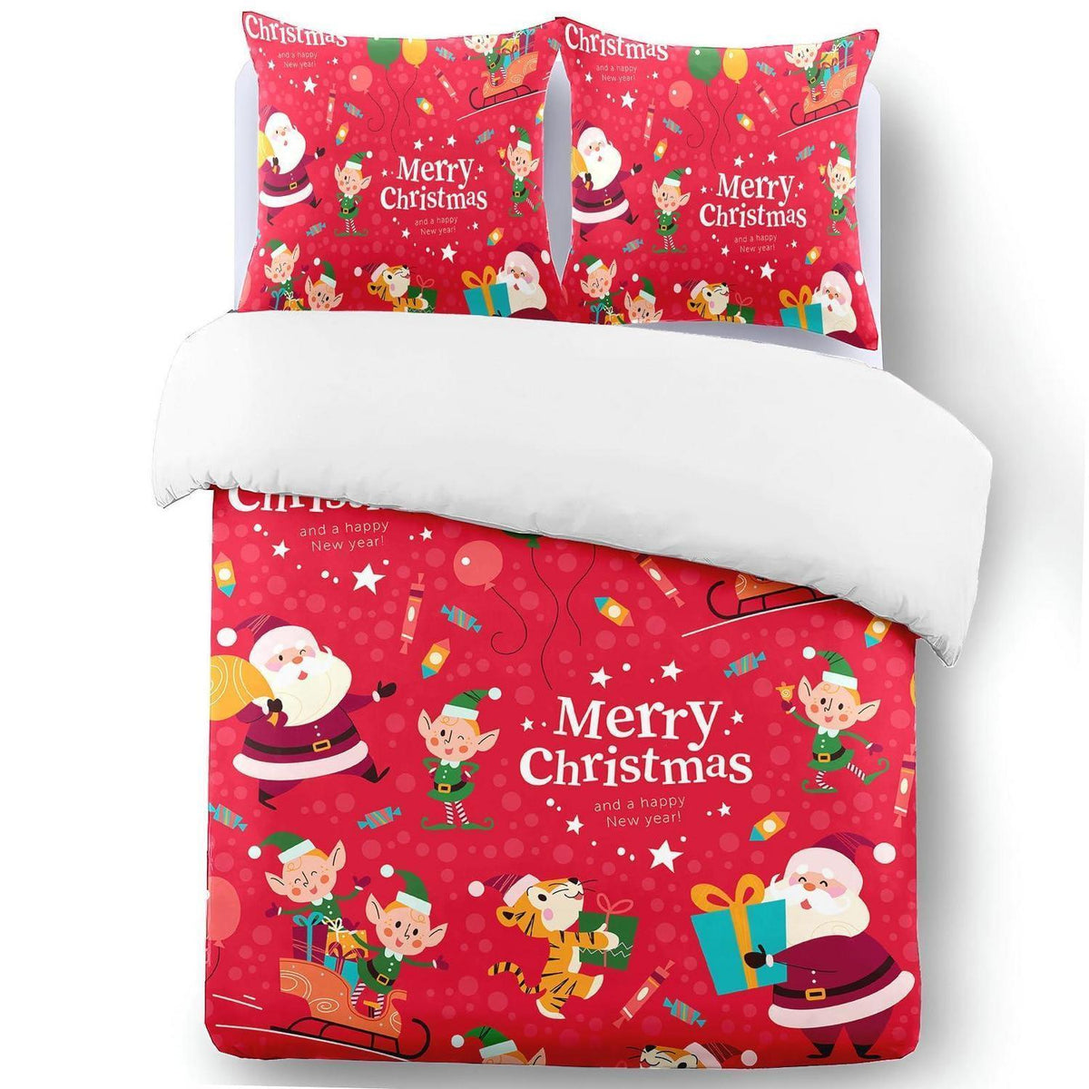 Weihnachts Bettwäsche Set 220x240cm mit Rentier Motiv