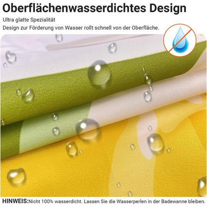 Duschvorhang Zitrone Blatt 120x200cm, wasserabweisend & waschbar