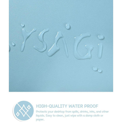 Schreibtischunterlage 80x40cm Eisblau – Tisch-Schutz & Mauspad in Lederoptik
