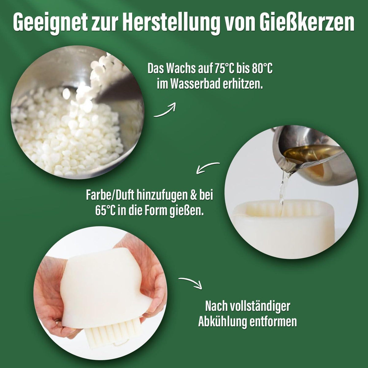 Natürliches Sojawachs für Kerzen – 5kg Granulat zum Gießen