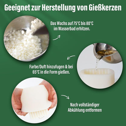 Natürliches Sojawachs für Kerzen – 5kg Granulat zum Gießen