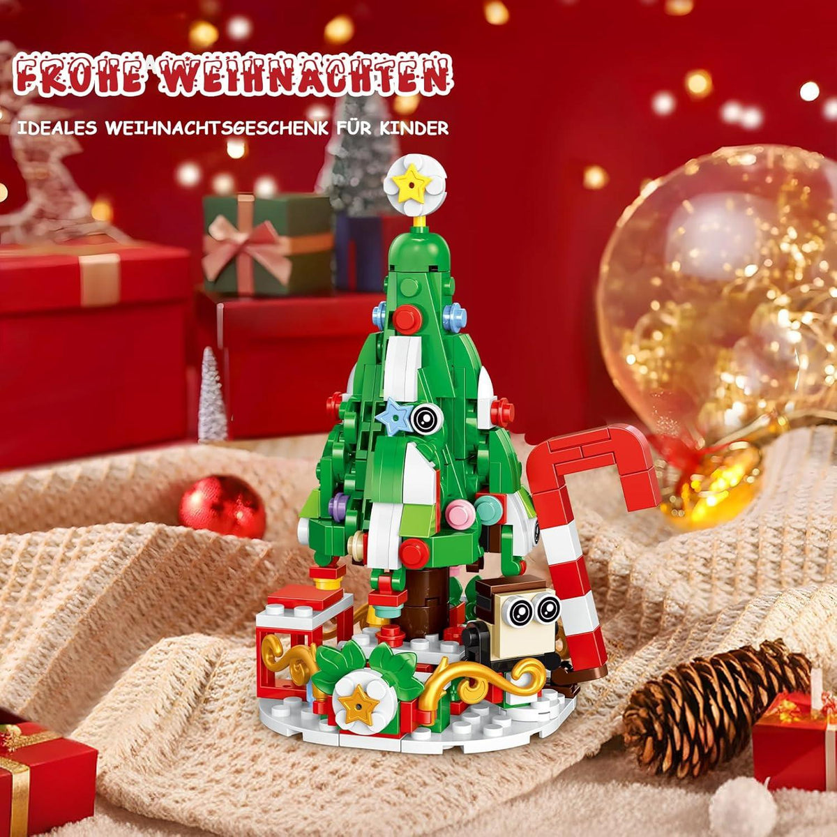 Evolyline Adventskalender für Kinder 2024 Weihnachtsbausteine 12-in-1 Spielzeug 604 Teile