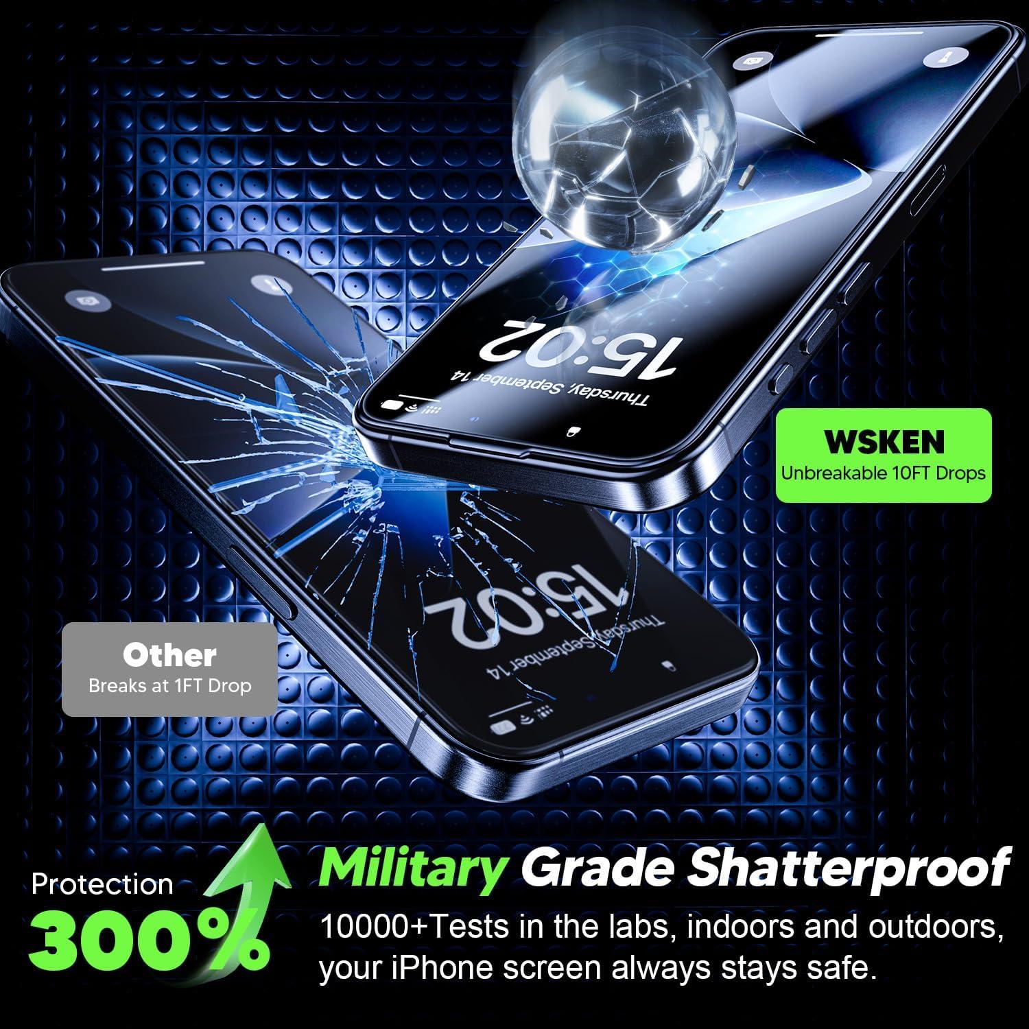 iPhone 16 Pro Max Panzerglas Displayschutzfolie - Staubentfernung, Einfache Installation, 9H Härte, HD-Klar, Anti-Fingerabdruck, Bläschenfrei