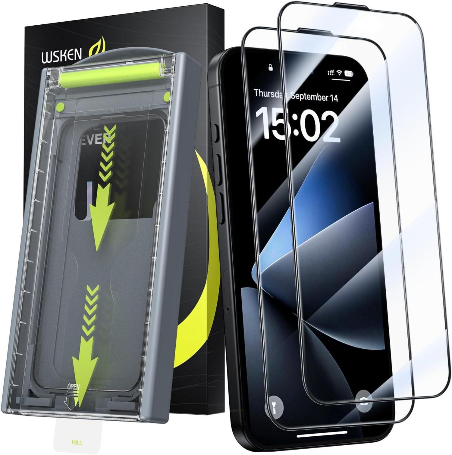 iPhone 16 Plus Displayschutzfolie 2er Pack 9H Panzerglas