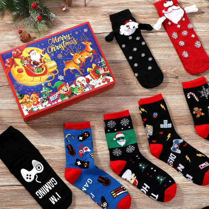 Weihnachtssocken Adventskalender 2026 12 Paare Lustige