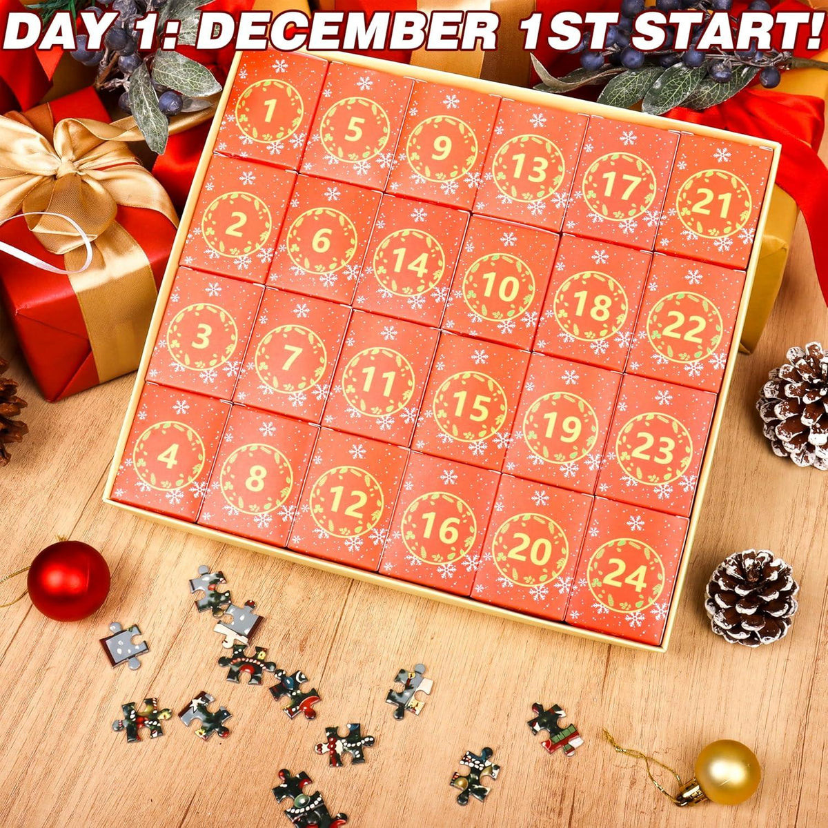 Puzzle Adventskalender 2024 Weihnachten Mädchen Jungen Frauen Männer