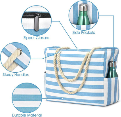 Große Strandtasche Damen Wasserdichte Badetasche XXL Shopper