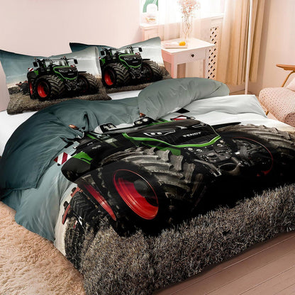 3D Traktor Bettwäsche 140x200 + Kissenbezug – Mikrofaser