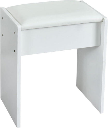 Schminktisch LED Beleuchtung Schiebespiegel Hocker 80x36x131cm