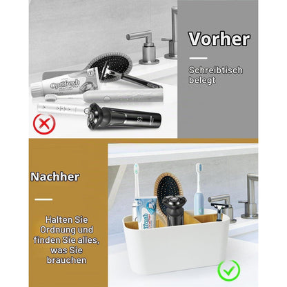 Bambus Zahnbürstenhalter mit 5 Fächern – Badezimmer Organizer