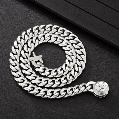 Herren Panzerkette mit Löwe Kopf Totenkopf Verschluss Gold 12mm