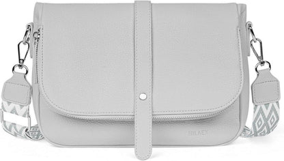 HILAEX Umhängetasche Damen Kleine Handtasche Verstellbarer Gurt Leder Crossbody Tasche