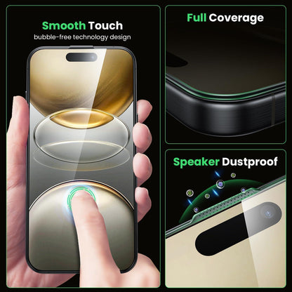 WSKEN iPhone 16/15 Panzerglas Sichtschutz 24° Anti Spy 9H