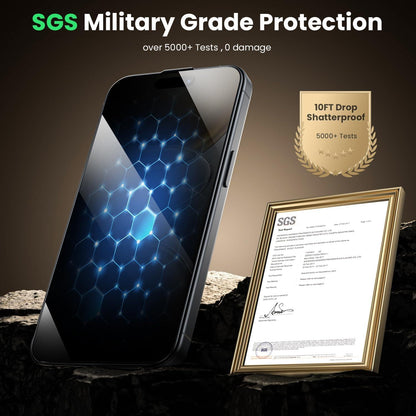 WSKEN iPhone 16 Pro Panzerglas Datenschutzfolie 2er Set