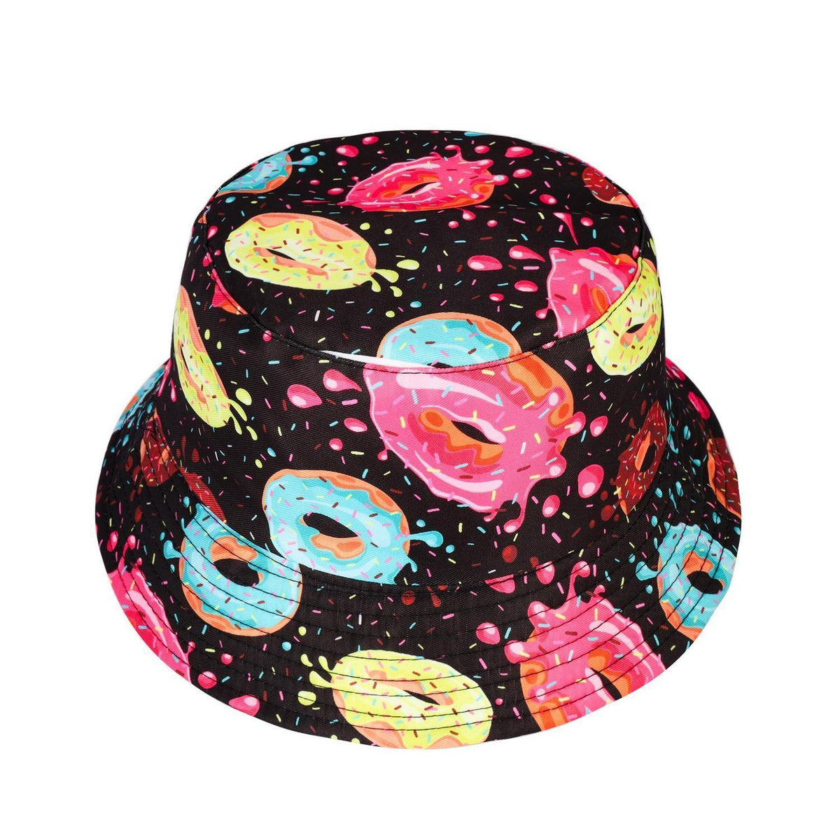 80er Bucket Hut Unisex – Retro Fischerhut mit Graffiti-Muster