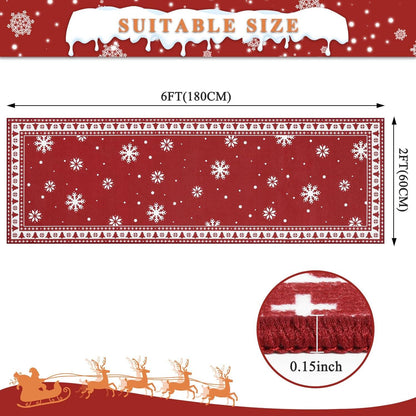 Weihnachtsteppich Läufer 60x180cm rutschfest Küchenteppich hochwertig flur Eingangsbereich