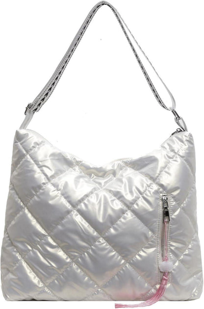 Gesteppte Puffer Schultertasche Winter Damen Umhängetasche