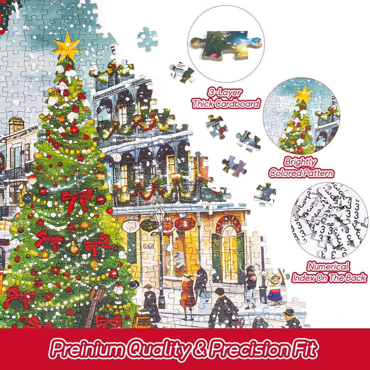 Puzzle Adventskalender 2024 Weihnachts Geschenke 1008 Teile